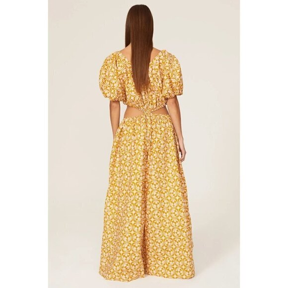 Rebecca Taylor Floral Wide Leg Poplin Jumpsuit in Lattice Fleur Honey Combo 0 - Picture 11 of 15